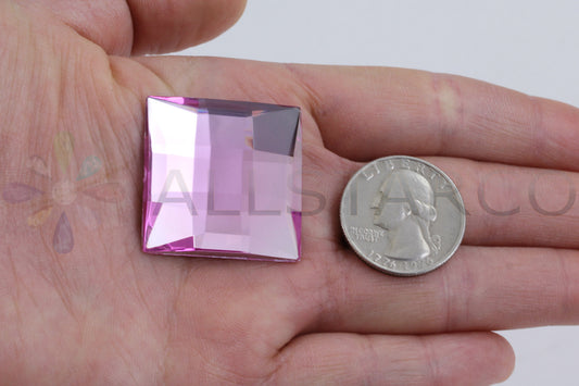 pink light rose square extra large big huge jumbo flat back acrylic gems plastic rhinestones for craft gemstones body jewels face skin cabochons embellishments cosplay prop making jewelry making party diy crafts costume making scrapbooking high quality allstarco décor stones larp events film making
