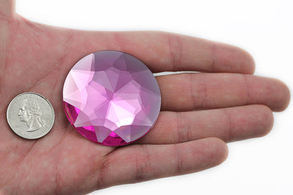 pink rose extra large stick on round gems plastic sticky jewels self adhesive circle rhinestones big gemstones huge stones acrylic cabochons for cosplay prop making steven universe diy craft furniture embellishments display merchandising windows décor walls theater decoration film making lead free with glue peel and stick stickon allstarco