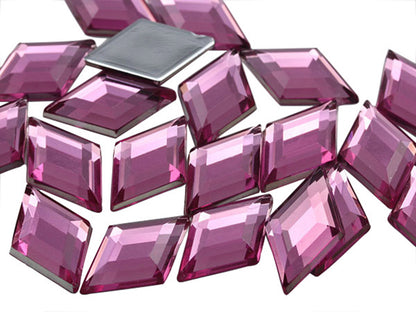 pink rose light diamond flat back acrylic gems plastic rhombus rhinestones for craft gemstones body jewels face skin cabochons embellishments cosplay prop making jewelry making party diy crafts costume making scrapbooking high quality allstarco décor stones larp events film making