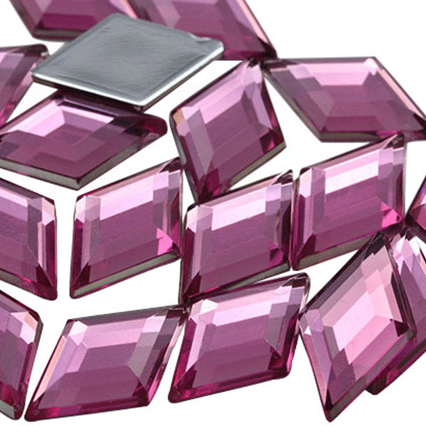 pink rose light diamond flat back acrylic gems plastic rhombus rhinestones for craft gemstones body jewels face skin cabochons embellishments cosplay prop making jewelry making party diy crafts costume making scrapbooking high quality allstarco décor stones larp events film making