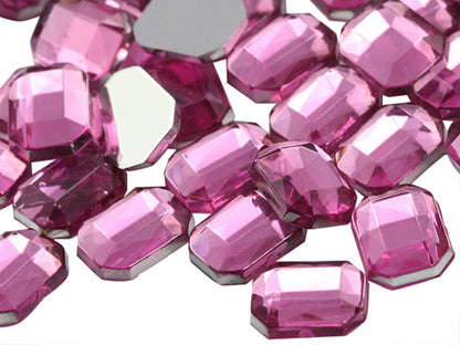 pink light rose octagon flat back acrylic gems plastic rhinestones for craft gemstones body jewels face skin cabochons embellishments cosplay prop making jewelry making party diy crafts costume making scrapbooking high quality allstarco décor stones larp events film making