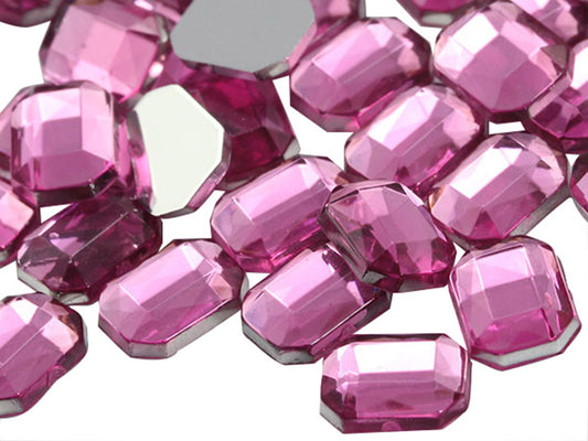 pink light rose octagon flat back acrylic gems plastic rhinestones for craft gemstones body jewels face skin cabochons embellishments cosplay prop making jewelry making party diy crafts costume making scrapbooking high quality allstarco décor stones larp events film making