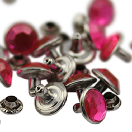 pink hot acrylic rhinestone rivets for garment embellishments diy craft purses handbags bracelets leathercraft punch hole belts motorcycle gear buckles pet collars