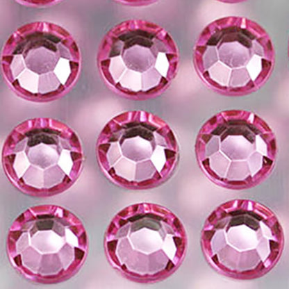 pink rose round sticky rhinestones stick on gems self adhesive jewels lead free  face stones party cosplay face gemstones rhinestones card making invitations body jewels skin phone craft embellishments with glue sparkle crafting scrapbooking diy peel and stick halloween birthday wedding shinny allstarco plastic sticky back jewels stickon stick-on rave jewels diy flat back