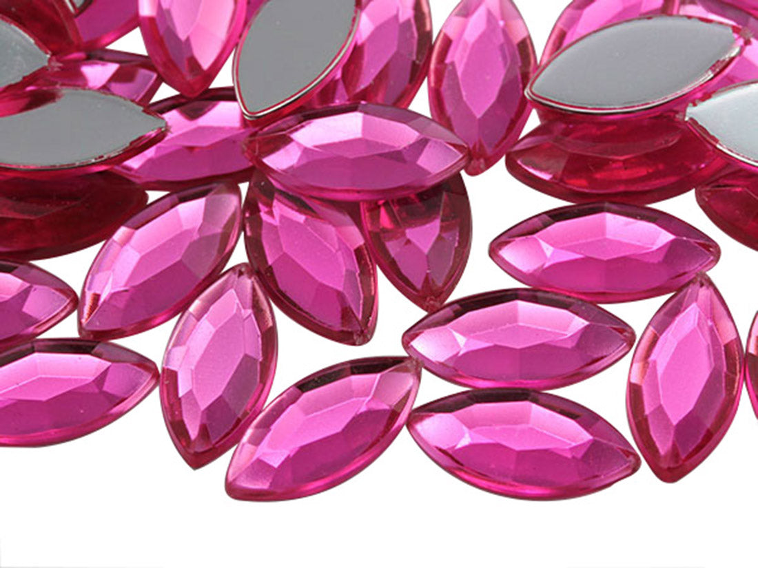 pink hot navette flat back acrylic gems plastic marquise horse eye rhinestones for craft gemstones body jewels face skin cabochons embellishments cosplay prop making jewelry making party diy crafts costume making scrapbooking high quality allstarco décor stones larp events film making