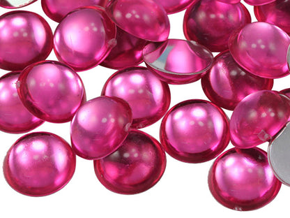 pink hot round circle cabochon pearls flat back acrylic gems plastic rhinestones for craft gemstones body jewels face skin cabochons embellishments cosplay prop making jewelry making party diy crafts costume making scrapbooking high quality allstarco décor stones larp events film making card making crafting school kids fun creative