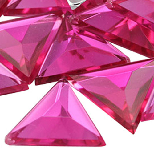 pink hot triangle flat back acrylic gems plastic rhinestones for craft gemstones body jewels face skin cabochons embellishments cosplay prop making jewelry making party diy crafts costume making scrapbooking high quality allstarco décor stones larp events film making