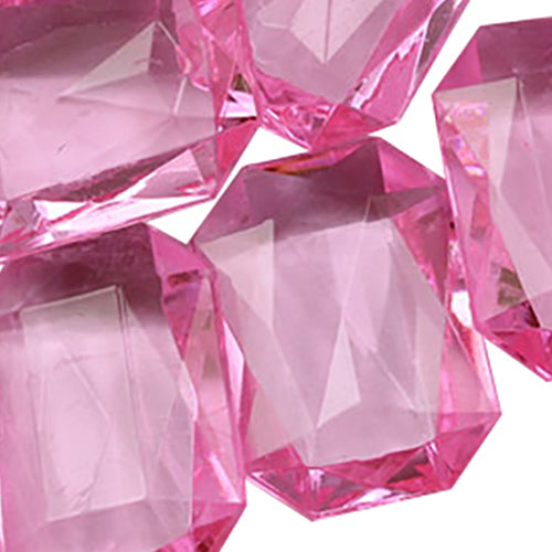 pink rose octagon acrylic pointed back point back gems treasure jewels plastic gemstones for games parties pirate bounty hunt stones for treasure chests party favors center pieces table scatters theatrical swashbuckler jewels props larp easter egg hunt allstarco