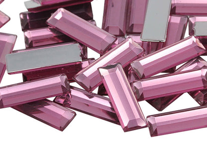 crystal clear baguette rectangle flat back acrylic gems plastic rhinestones for craft gemstones body jewels face skin cabochons embellishments cosplay prop making jewelry making party diy crafts costume making scrapbooking high quality allstarco décor stones larp events film making