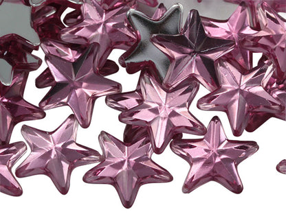 pink light rose star flat back acrylic gems plastic rhinestones for craft gemstones body jewels face skin cabochons embellishments cosplay prop making jewelry making party diy crafts costume making scrapbooking high quality allstarco décor stones larp events film making