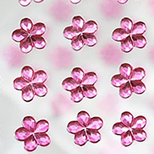 pink rose flower stick on gems self adhesive floral jewels lead free face stones party cosplay face gemstones rhinestones card making invitations body jewels skin phone craft embellishments with glue sparkle crafting scrapbooking diy peel and stick halloween birthday wedding shinny allstarco plastic sticky jewels stickon stick-on rhinestones