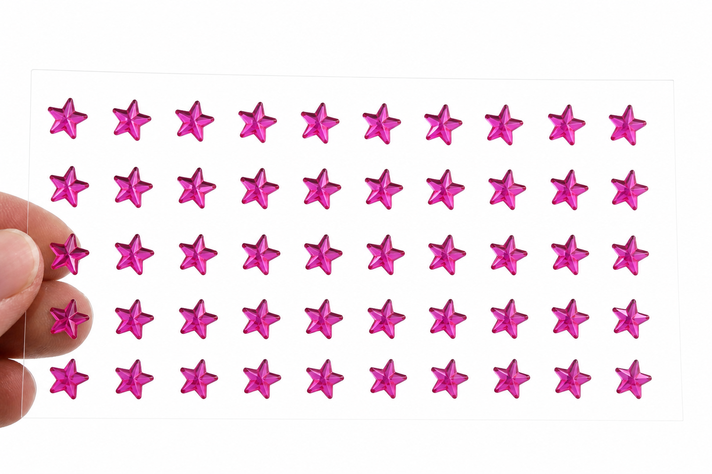 Pink Aufkleber Stern Edelsteine