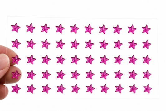 Pink Aufkleber Stern Edelsteine
