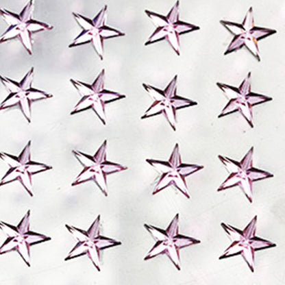 pink rose star stick on gems self adhesive jewels lead free face stones party cosplay face gemstones rhinestones card making invitations body jewels skin phone craft embellishments with glue sparkle crafting scrapbooking diy peel and stick halloween birthday wedding shinny allstarco plastic sticky jewels stickon stick-on rhinestones