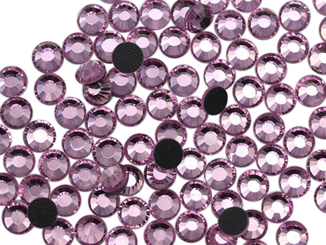 pink hotfix rhinestones heat set glass gems iron on nail art jewels garment embellishments hot glue décor gems hot fix stones for diy crafts clothing design allstarco