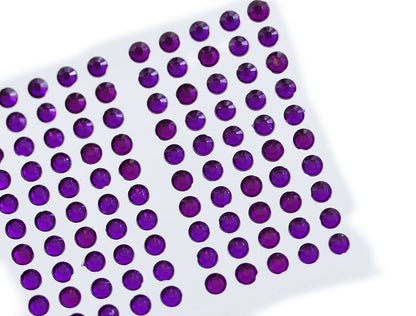 Purple Amethyst Stick On Rhinestones