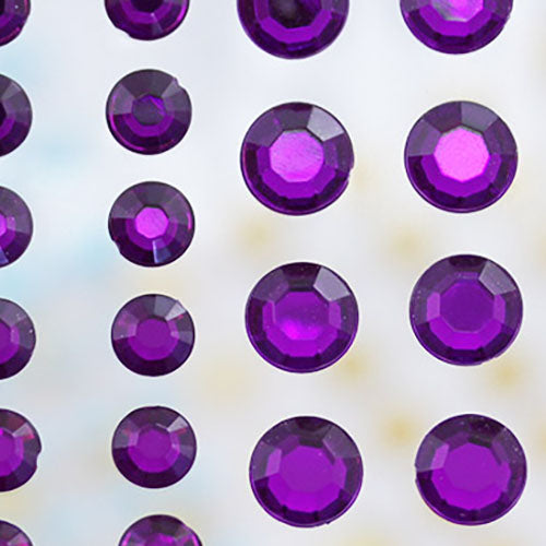 purple amethyst  3 sizes 4mm 6mm 8mm round sticky rhinestones stick on gems self adhesive jewels lead free  face stones party cosplay face gemstones rhinestones card making invitations body jewels skin phone craft embellishments with glue sparkle crafting scrapbooking diy peel and stick halloween birthday wedding shinny allstarco plastic sticky back jewels stickon stick-on rave jewels diy flat back