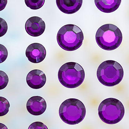 purple amethyst  3 sizes 4mm 6mm 8mm round sticky rhinestones stick on gems self adhesive jewels lead free  face stones party cosplay face gemstones rhinestones card making invitations body jewels skin phone craft embellishments with glue sparkle crafting scrapbooking diy peel and stick halloween birthday wedding shinny allstarco plastic sticky back jewels stickon stick-on rave jewels diy flat back