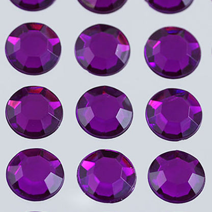 purple amethyst 3 sizes 4mm 6mm 8mm round sticky rhinestones stick on gems self adhesive jewels lead free  face stones party cosplay face gemstones rhinestones card making invitations body jewels skin phone craft embellishments with glue sparkle crafting scrapbooking diy peel and stick halloween birthday wedding shinny allstarco plastic sticky back jewels stickon stick-on rave jewels diy flat back