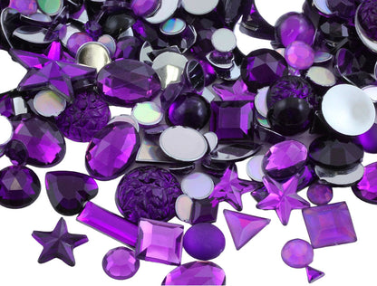 purple amethyst light dark mix craft gems in bulk wholesale shapes cabochon pearls flat back acrylic gems plastic rhinestones for craft gemstones body jewels face skin cabochons embellishments cosplay prop making jewelry making party diy crafts costume making scrapbooking high quality allstarco décor stones larp events film making card making crafting school kids fun creative