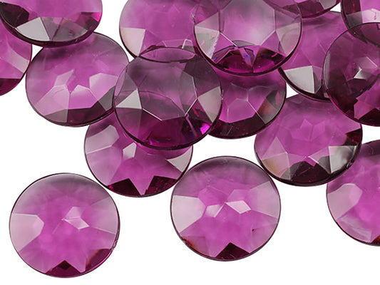 purple amethyst round acrylic pointed back point back gems treasure jewels plastic gemstones for games parties pirate bounty hunt stones for treasure chests party favors center pieces table scatters theatrical swashbuckler jewels props larp easter egg hunt allstarco