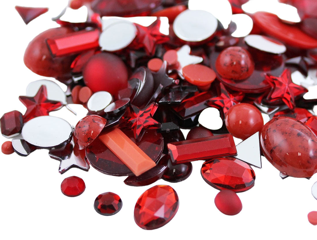 red ruby garnet dark bright light mix craft gems in bulk wholesale shapes cabochon pearls flat back acrylic gems plastic rhinestones for craft gemstones body jewels face skin cabochons embellishments cosplay prop making jewelry making party diy crafts costume making scrapbooking high quality allstarco décor stones larp events film making card making crafting school kids fun creative