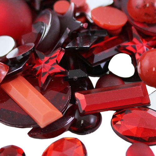 red ruby garnet dark bright light mix craft gems in bulk wholesale shapes cabochon pearls flat back acrylic gems plastic rhinestones for craft gemstones body jewels face skin cabochons embellishments cosplay prop making jewelry making party diy crafts costume making scrapbooking high quality allstarco décor stones larp events film making card making crafting school kids fun creative