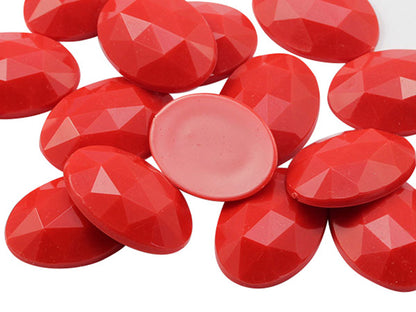 red opaque oval flat back acrylic gems plastic rhinestones for craft gemstones body jewels face skin cabochons embellishments cosplay prop making jewelry making party diy crafts costume making scrapbooking high quality allstarco décor stones larp events film making card making crafting school kids fun creative