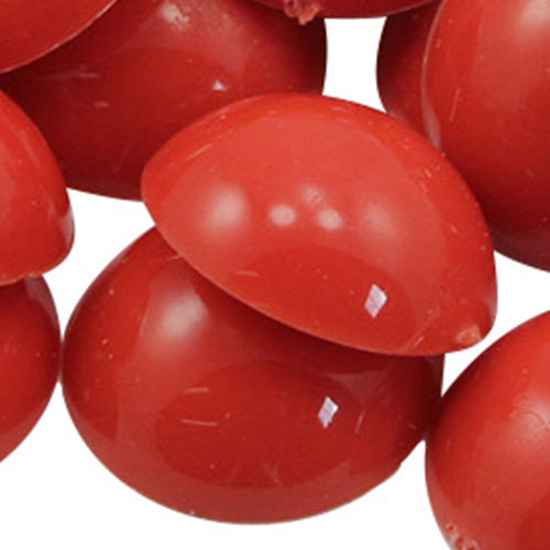 Red Flat Back Round Cabochons
