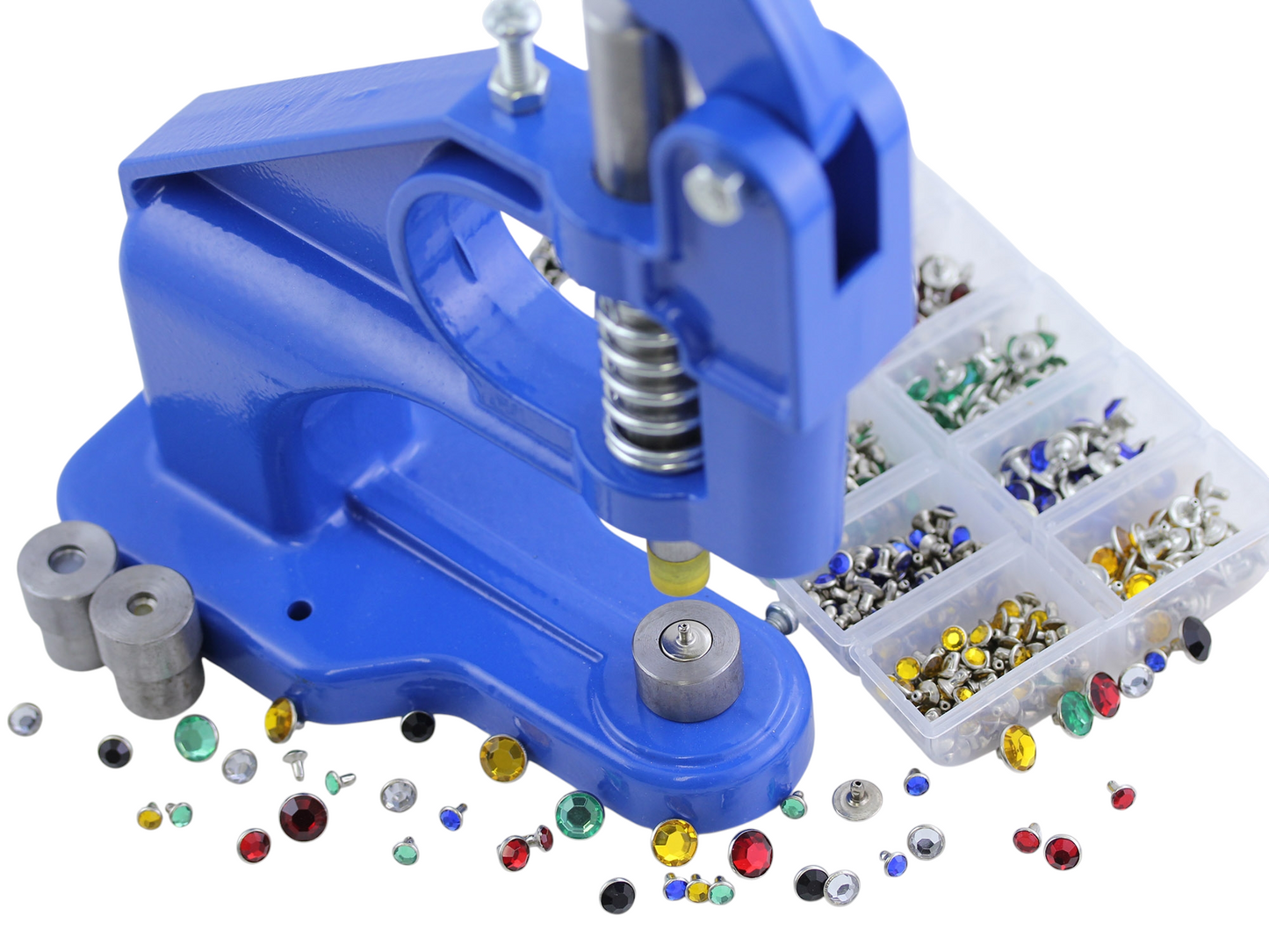 Starter Kit - Stud Setter Plus 1050 Rhinestone Rivets In 3 Sizes And 6 Assorted Colors