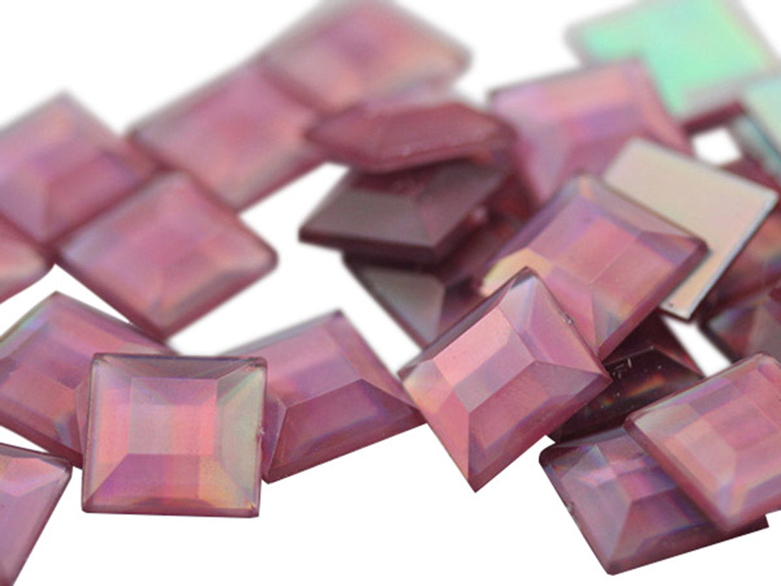 pink rose ab square flat back acrylic gems plastic rhinestones for craft gemstones body jewels face skin cabochons embellishments cosplay prop making jewelry making party diy crafts costume making scrapbooking high quality allstarco décor stones larp events film making