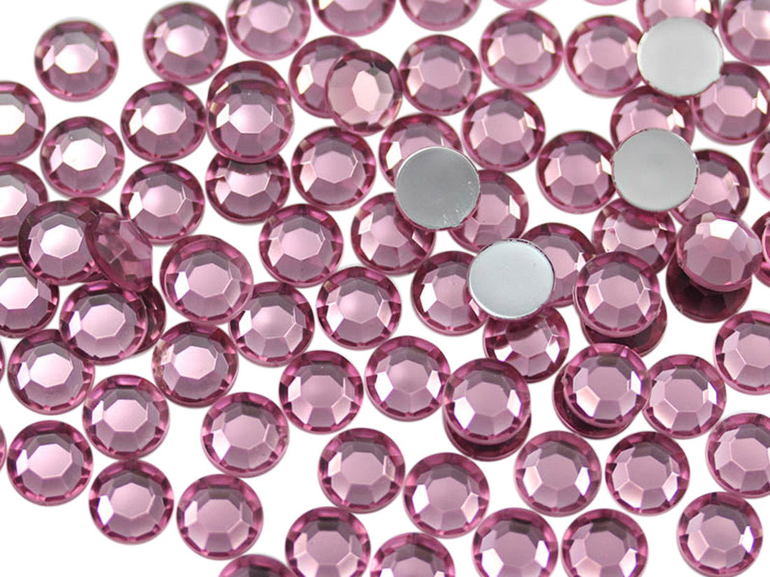 pink light rose round circle flat back acrylic gems plastic rhinestones for craft gemstones body jewels face skin cabochons embellishments cosplay prop making jewelry making party diy crafts costume making scrapbooking high quality allstarco décor stones larp events film making card making crafting school kids fun creative