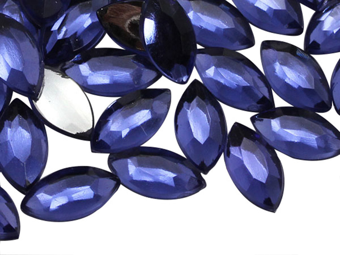 blue sapphire navette flat back acrylic gems plastic marquise horse eye rhinestones for craft gemstones body jewels face skin cabochons embellishments cosplay prop making jewelry making party diy crafts costume making scrapbooking high quality allstarco décor stones larp events film making