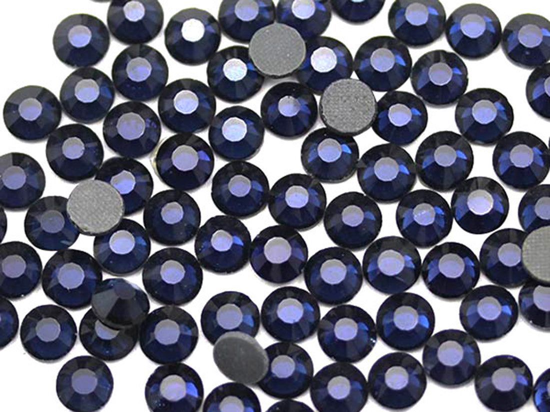 royal blue montana dark hotfix rhinestones heat set glass gems iron on nail art jewels garment embellishments hot glue décor gems hot fix stones for diy crafts clothing design allstarco