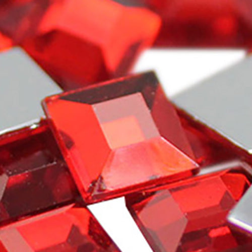 red light ruby siam square flat back acrylic gems plastic rhinestones for craft gemstones body jewels face skin cabochons embellishments cosplay prop making jewelry making party diy crafts costume making scrapbooking high quality allstarco décor stones larp events film making