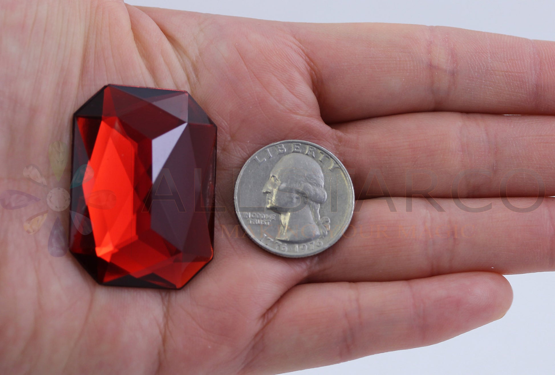red dark ruby garnet extra large octagon flat back huge giant jumbo acrylic gems plastic rhinestones for craft gemstones body jewels face skin cabochons embellishments cosplay prop making jewelry making party diy crafts costume making scrapbooking high quality allstarco décor stones larp events film making