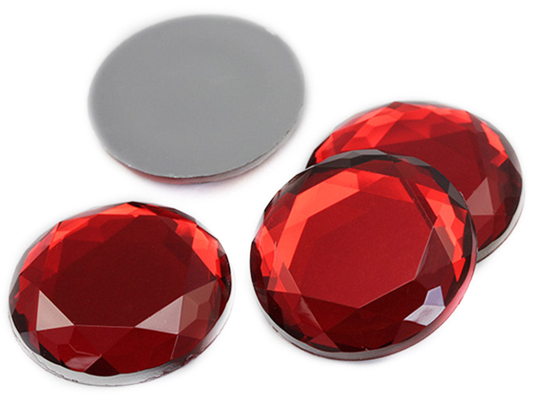 red ruby extra large big jumbo huge round circle flat back acrylic gems plastic rhinestones for craft gemstones body jewels face skin cabochons embellishments cosplay prop making jewelry making party diy crafts costume making scrapbooking high quality allstarco décor stones larp events film making card making crafting school kids fun creative