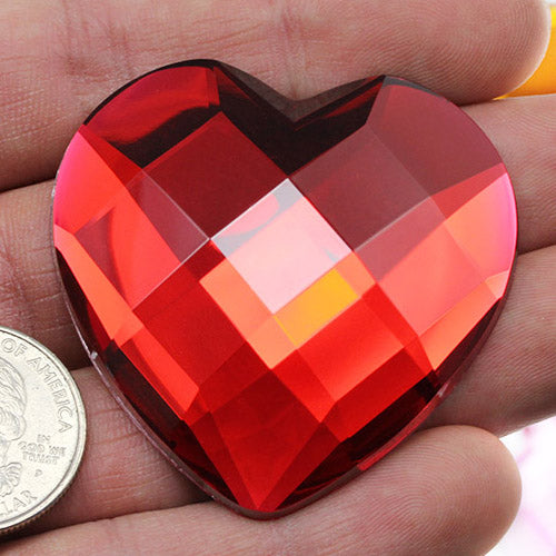 red ruby heart love valentine's day gift girlfriend mom dad extra large huge big jumbo flat back acrylic gems plastic rhinestones for craft gemstones body jewels face skin cabochons embellishments cosplay prop making jewelry making party diy crafts costume making scrapbooking high quality allstarco décor stones larp events film making card making crafting school kids fun creative crafting bling bedazzler bling phone cases laptop costume making garment