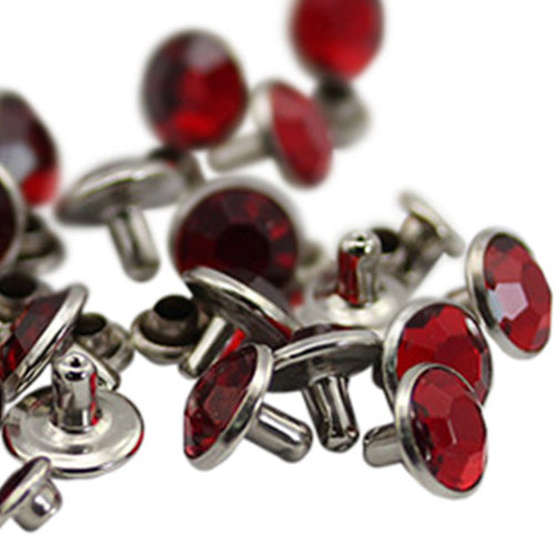 red ruby acrylic rhinestone rivets for garment embellishments diy craft purses handbags bracelets leathercraft punch hole belts motorcycle gear buckles pet collars