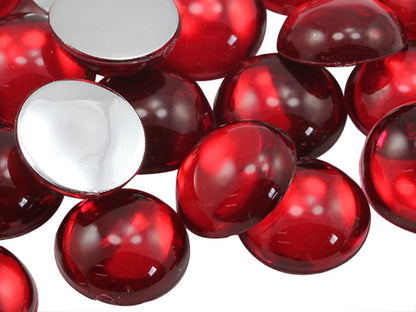 red ruby round circle cabochon pearls flat back acrylic gems plastic rhinestones for craft gemstones body jewels face skin cabochons embellishments cosplay prop making jewelry making party diy crafts costume making scrapbooking high quality allstarco décor stones larp events film making card making crafting school kids fun creative