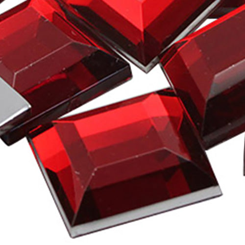 red ruby rich square flat back acrylic gems plastic rhinestones for craft gemstones body jewels face skin cabochons embellishments cosplay prop making jewelry making party diy crafts costume making scrapbooking high quality allstarco décor stones larp events film making