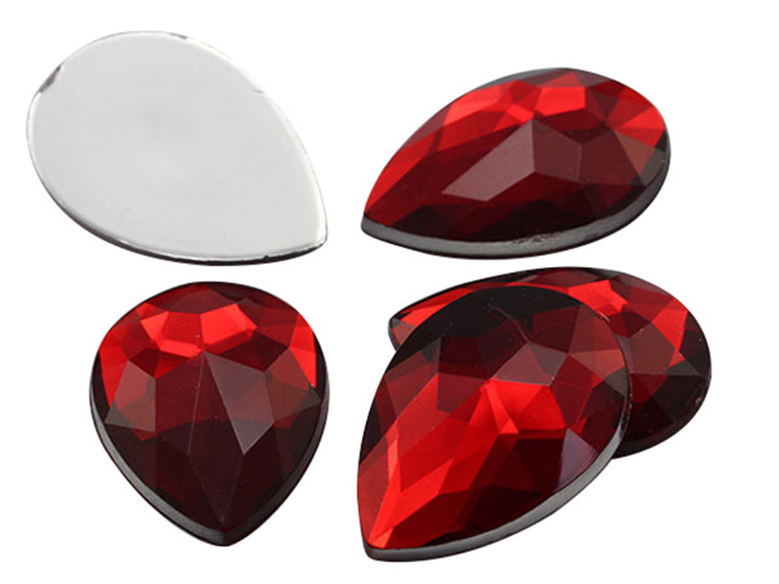 red ruby teardrop flat back acrylic gems pear tear drop plastic rhinestones for craft gemstones body jewels face skin cabochons embellishments cosplay prop making jewelry making party diy crafts costume making scrapbooking high quality allstarco décor stones larp events film making