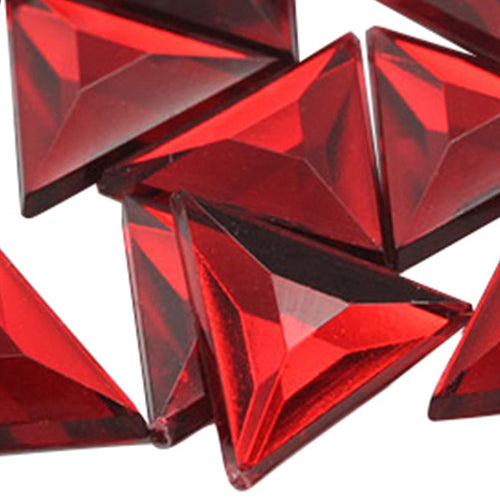 red ruby triangle flat back acrylic gems plastic rhinestones for craft gemstones body jewels face skin cabochons embellishments cosplay prop making jewelry making party diy crafts costume making scrapbooking high quality allstarco décor stones larp events film making