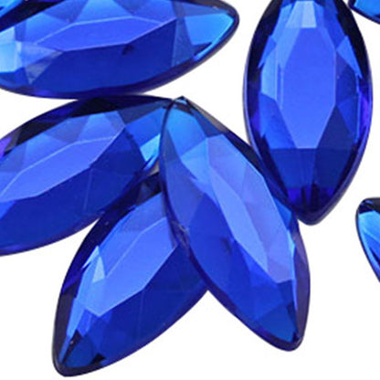 blue sapphire navette flat back acrylic gems plastic marquise horse eye rhinestones for craft gemstones body jewels face skin cabochons embellishments cosplay prop making jewelry making party diy crafts costume making scrapbooking high quality allstarco décor stones larp events film making