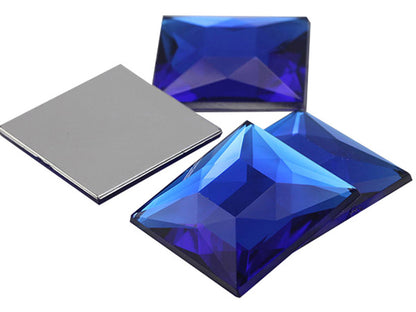 blue sapphire square flat back acrylic gems plastic rhinestones for craft gemstones body jewels face skin cabochons embellishments cosplay prop making jewelry making party diy crafts costume making scrapbooking high quality allstarco décor stones larp events film making