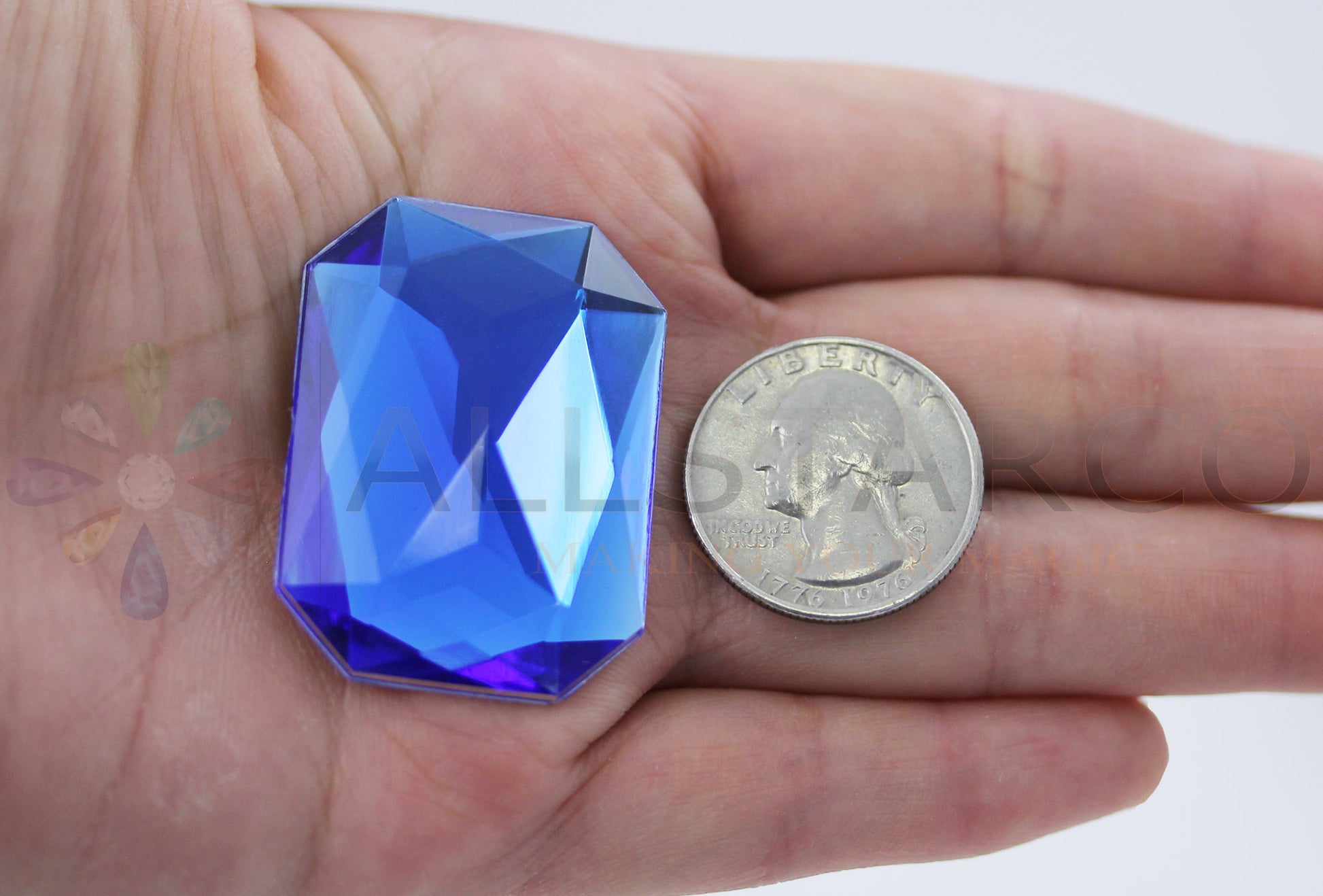 blue sapphire extra large octagon flat back huge giant jumbo acrylic gems plastic rhinestones for craft gemstones body jewels face skin cabochons embellishments cosplay prop making jewelry making party diy crafts costume making scrapbooking high quality allstarco décor stones larp events film making