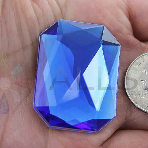 blue sapphire extra large octagon flat back huge giant jumbo acrylic gems plastic rhinestones for craft gemstones body jewels face skin cabochons embellishments cosplay prop making jewelry making party diy crafts costume making scrapbooking high quality allstarco décor stones larp events film making