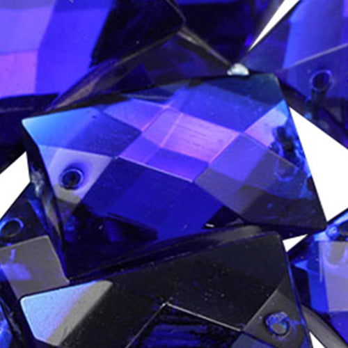blue sapphire rectangle rectangular flat back sew on sewing beads craft gems plastic rhinestones acrylic gemstones jewels with holes for clothing embellishments costume making cosplay diy garment prop making dress jewels for fabric crystals allstarco