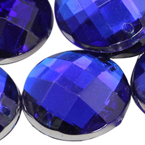 blue sapphire sew on round flat back acrylic gems jewels gemstones sewing embellishments garment making diy craft costume making