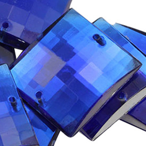 blue sapphire square flat back sew on sewing beads craft gems plastic rhinestones acrylic gemstones jewels with holes for clothing embellishments costume making cosplay diy garment prop making dress jewels for fabric crystals allstarco